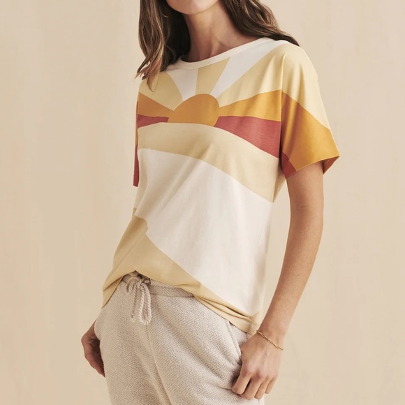 Faherty Tops - Faherty Soleil Tee in Sun and Wave XL EUC